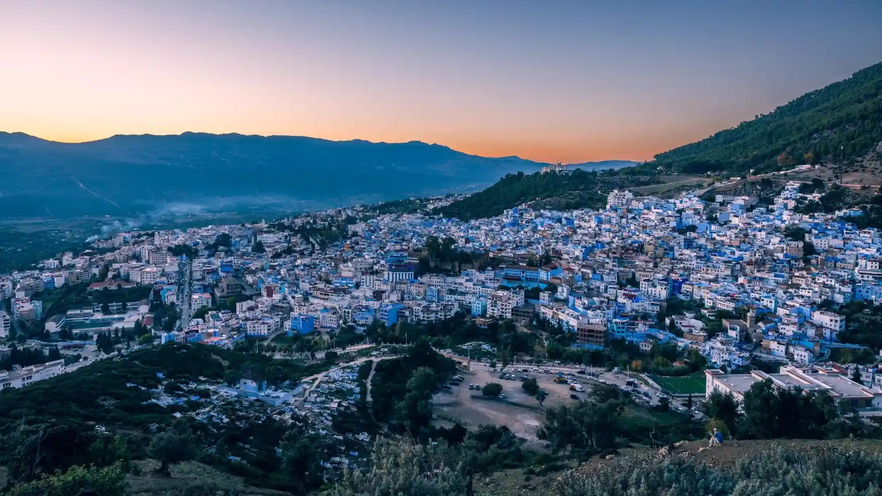 Chefchaouen Day Trip from Fes with beautiful blue medina streets