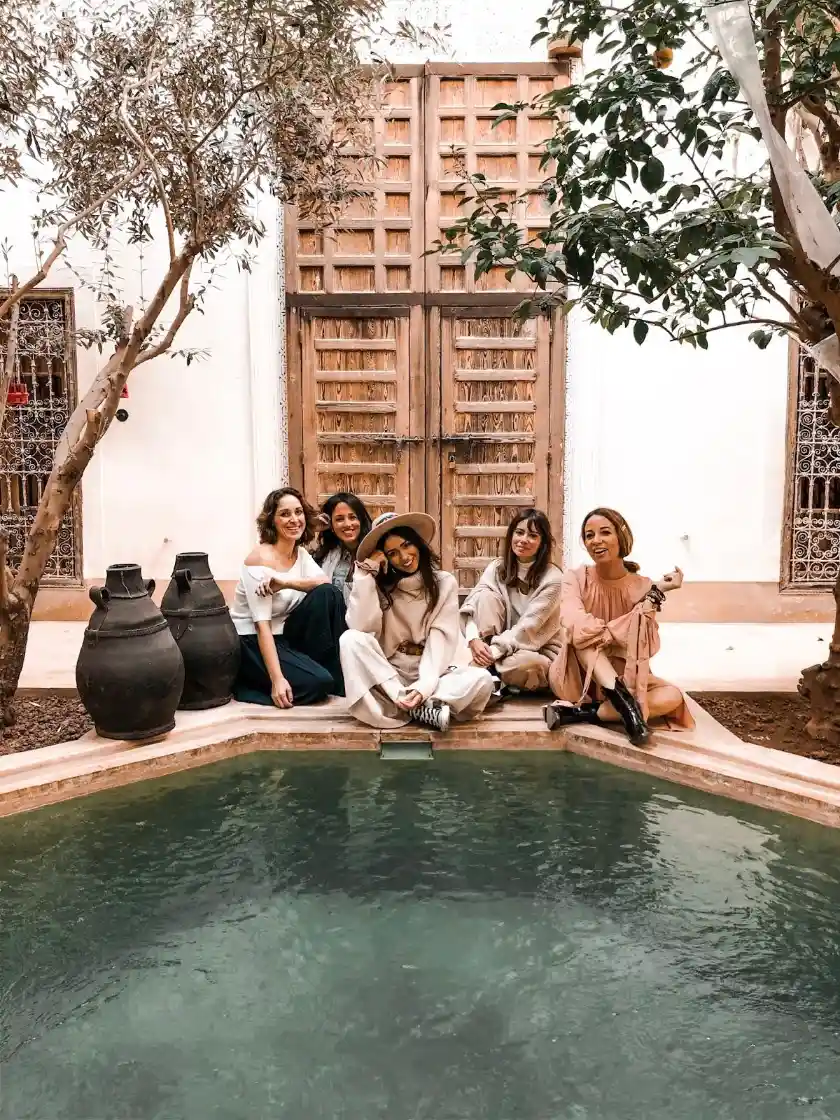 Family enjoying Morocco desert tour