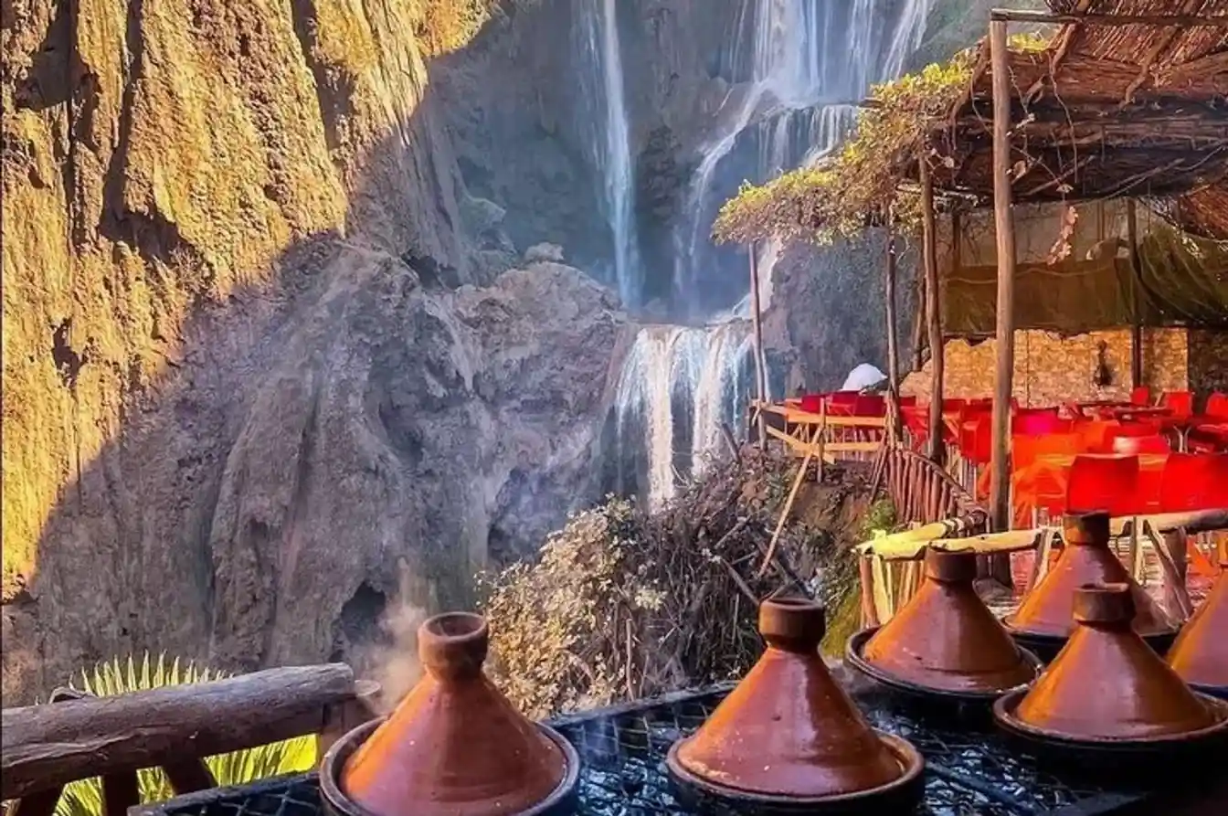 Ouzoud Waterfalls Day Trip from Marrakech with panoramic views of the cascades