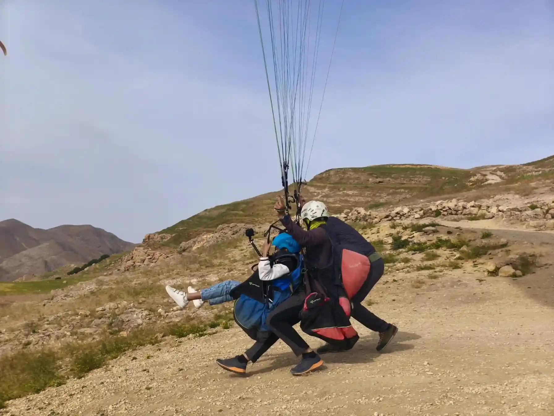 Paragliding in Marrakech with Atlas Mountain views