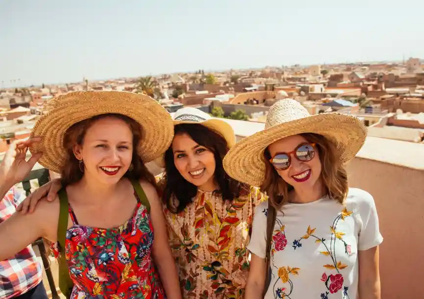 Family enjoying Morocco desert tour