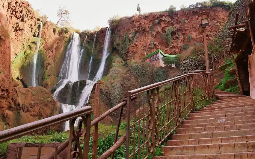 Ouzoud Waterfalls Day Trip from Marrakech with panoramic views of the cascades