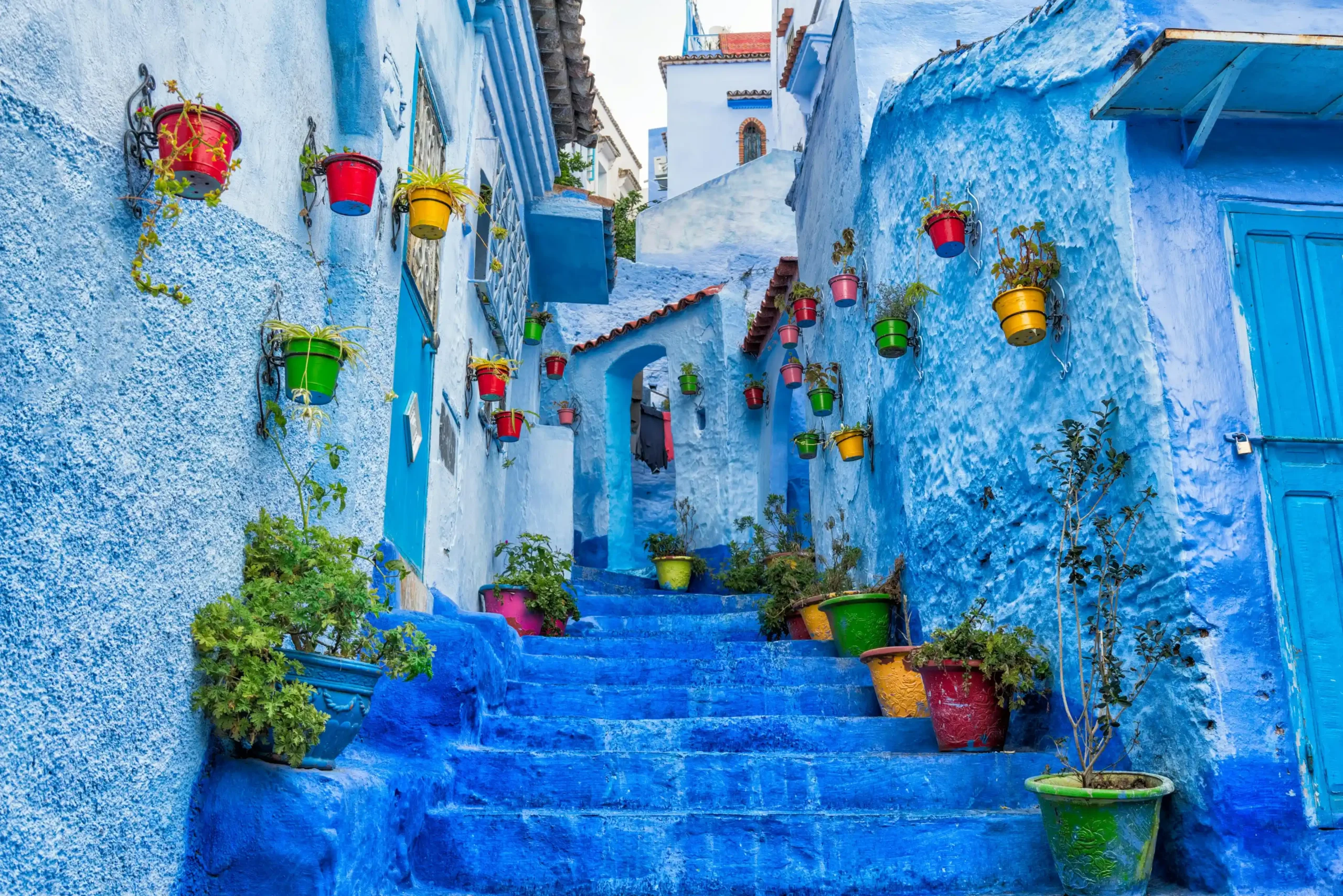 Chefchaouen Day Trip from Fes with beautiful blue medina streets
