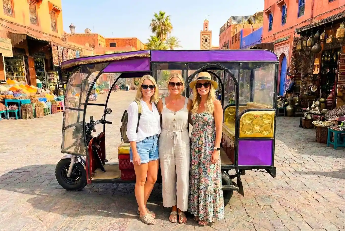 Family enjoying Morocco desert tour